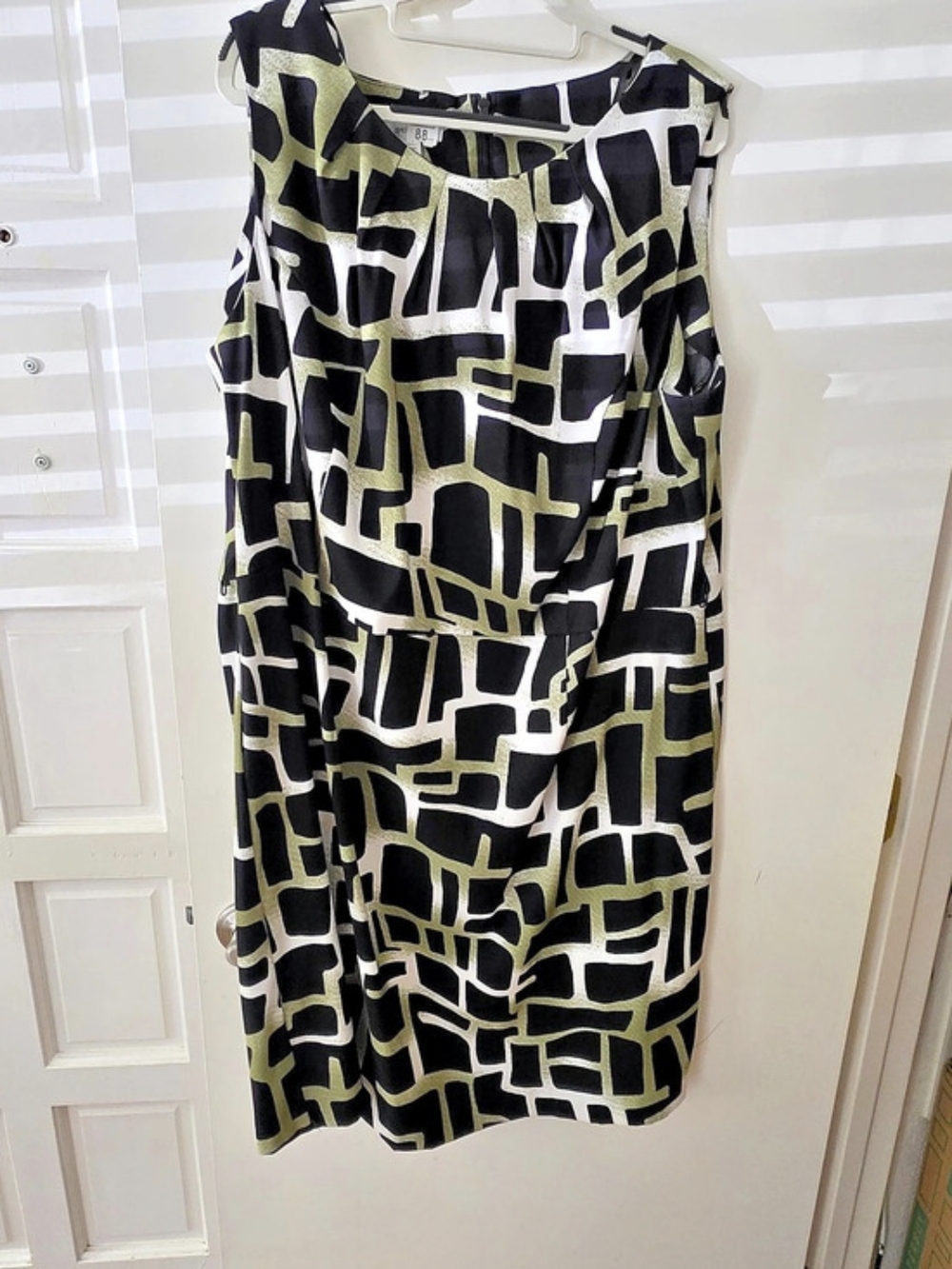 dressbarn Geometric Maxi Dress in Black & Green Size 22
